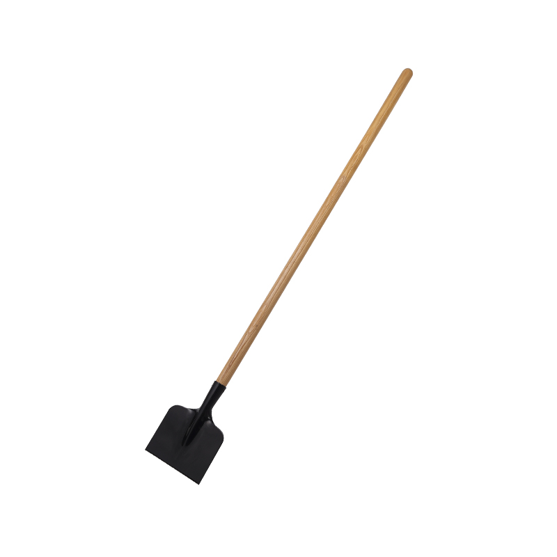 H179 Sidewalk Ice Scraper With Long Wooden Handle